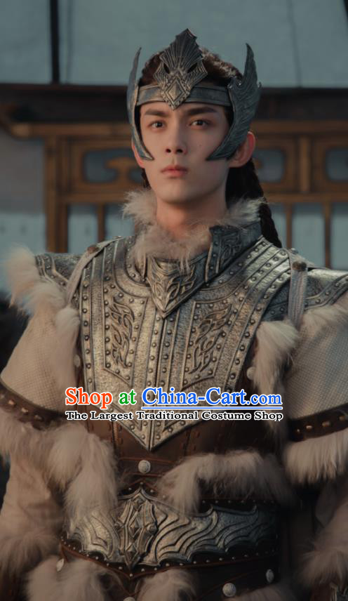 Chinese Drama The Long Ballad Ashile Sun Clothing Ancient General Garment Costumes Traditional Armor and Helmet Suits