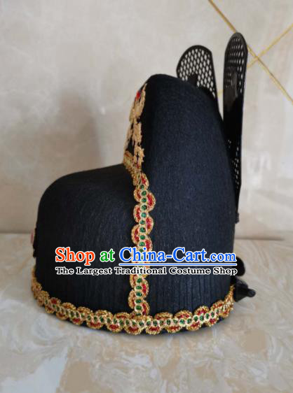 China Traditional Peking Opera Swordsman Hat Ming Dynasty Official Headwear Ancient Style Wu Sha Hat