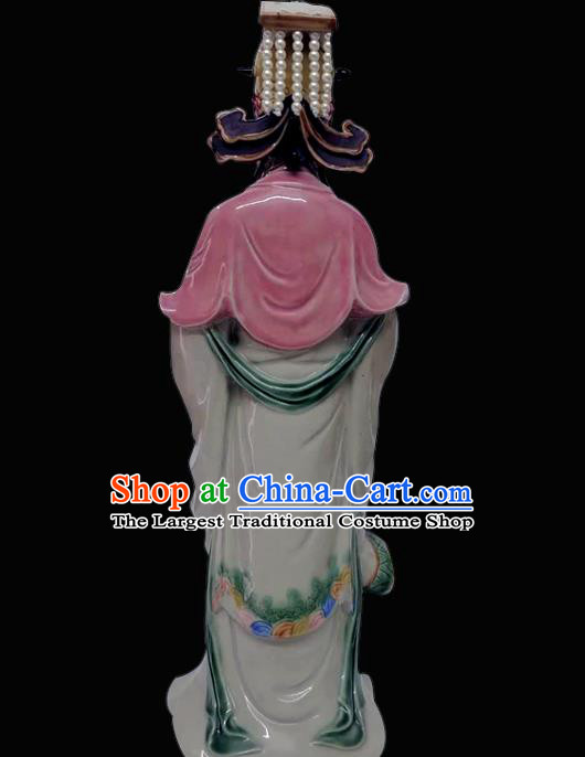 Handmade Heaven Queen Ceramics Statue Craft Shi Wan Figurine Goddess Ma Zu Statue