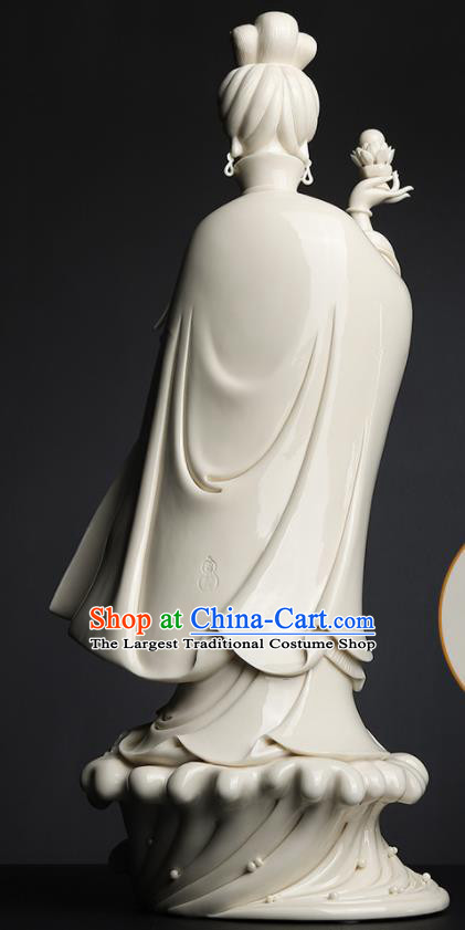 Handmade China Goddess Ma Zu Statue Antique Glaze Heaven Queen Statue Shi Wan Ceramics Figurine Craft
