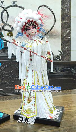 Handmade China Beijing Silk Figurine Traditional Peking Opera the Story of White snake Doll - Bai Suzhen