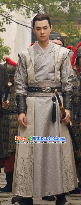 Chinese Ancient Swordsman Garment Costumes Traditional General Hanfu Apparels Drama The Imperial Coroner Xiao Jingli Clothing