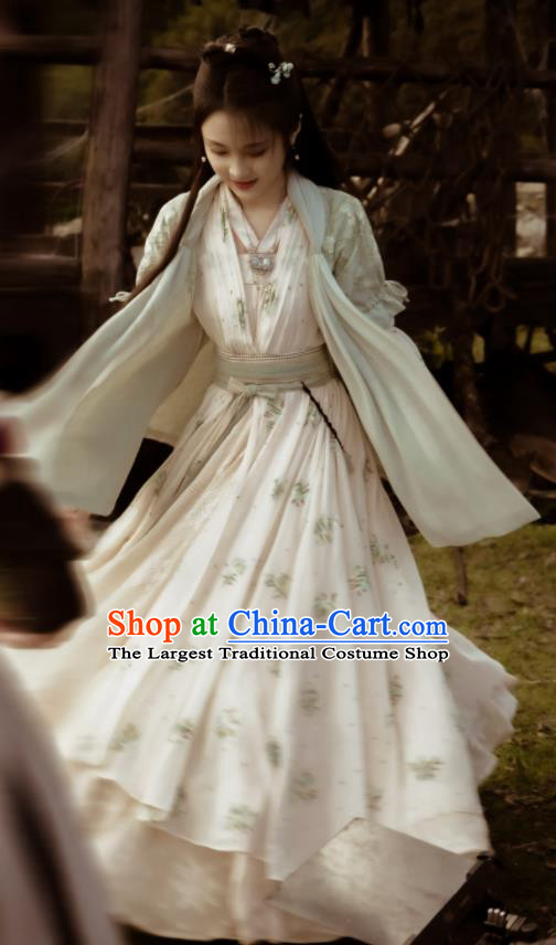 Chinese Wuxia Drama The Legend of Fei Wu Chuchu Clothing Ancient Young Lady Garment Costumes Traditional Hanfu Dress Apparels