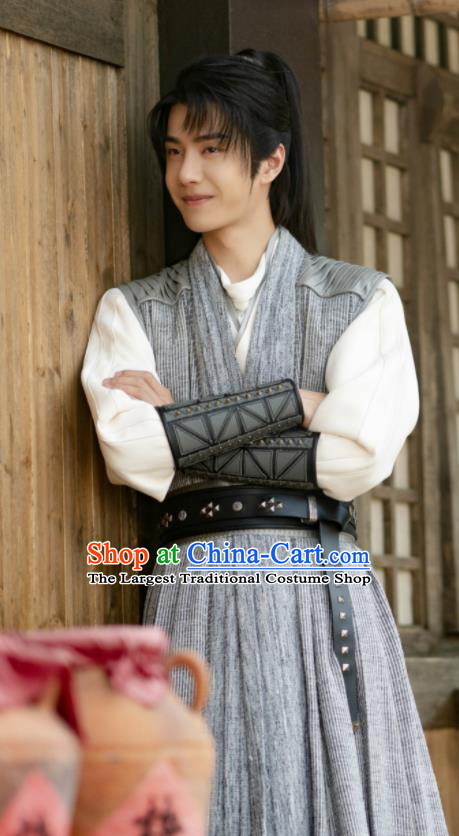 China Ancient Swordsman Garments Costume Traditional Wuxia Drama The Legend of Fei Xie Yun Clothing