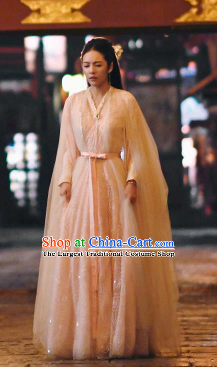 China Romance Drama The Blessed Girl Yin Zhuang Costumes Traditional Clothing Ancient Swordswoman Garment and Headpiece