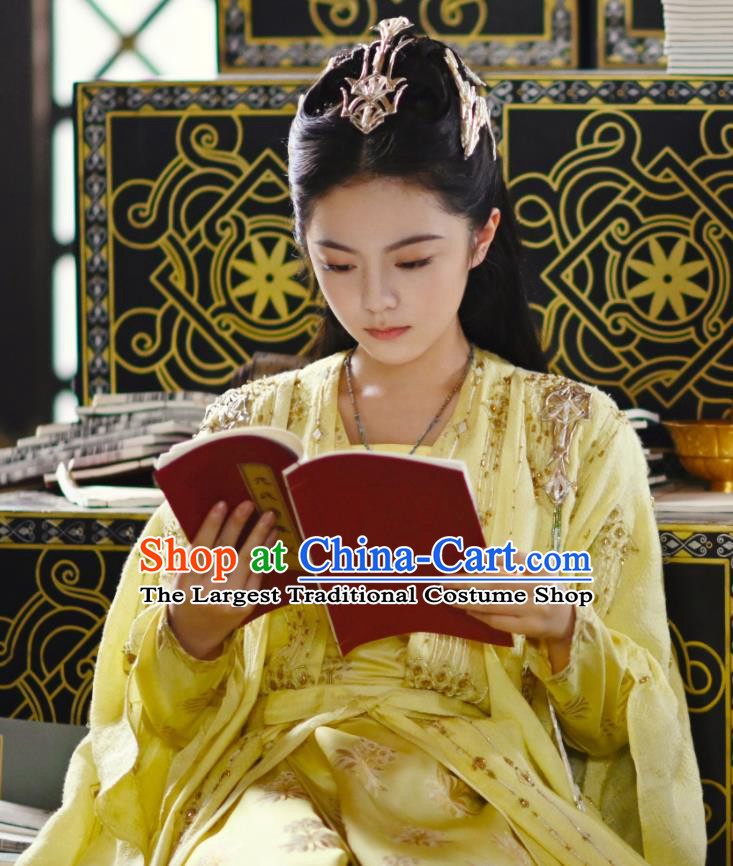 China Traditional Young Lady Clothing Ancient Fairy Yellow Dress Garments Romance Drama The Blessed Girl Ling Long Costumes