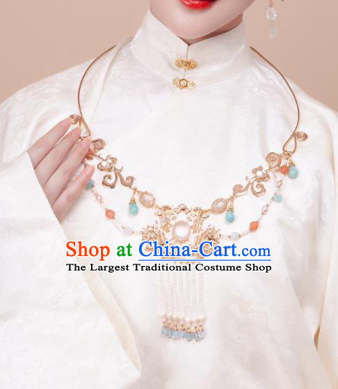 Traditional Handmade Chinese Ancient Classical Hanfu Accessories Necklace, Princess Palace Lady ...