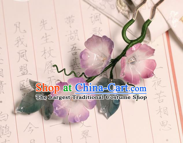 China Hanfu Petunia Hair Stick Classical Hair Accessories Traditional Ming Dynasty Princess Hairpin