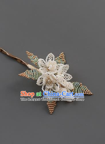 China Classical Beads Jasmine Flower Hair Stick Hair Accessories Traditional Song Dynasty Empress Hairpin