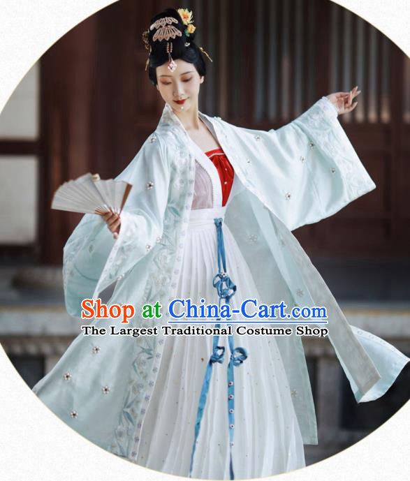 China Song Dynasty Imperial Concubine Historical Costumes Ancient Court Beauty Dress Clothing Traditional Hanfu Apparels
