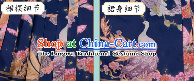 China Ancient Palace Beauty Hanfu Dress Clothing Traditional Ming Dynasty Historical Costume Complete Set