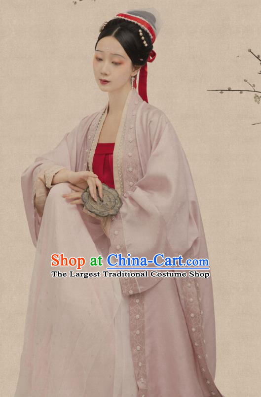 Traditional China Song Dynasty Court Lady Historical Costumes Ancient Imperial Consort Hanfu Clothing Complete Set