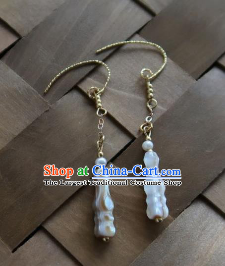 Chinese Traditional Hanfu Shell Earrings Ancient Princess Ear Accessories