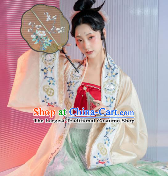 China Ancient Court Princess Historical Costumes Traditional Song Dynasty Young Beauty Apparels Clothing Full Set