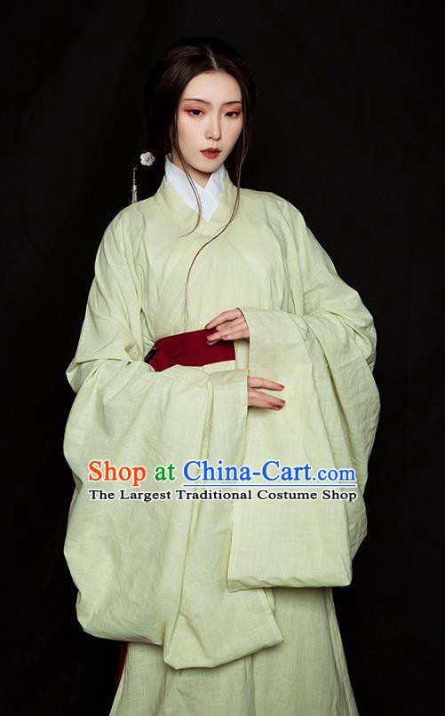 Traditional China Jin Dynasty Imperial Consort Historical Clothing Ancient Palace Lady Green Hanfu Dress