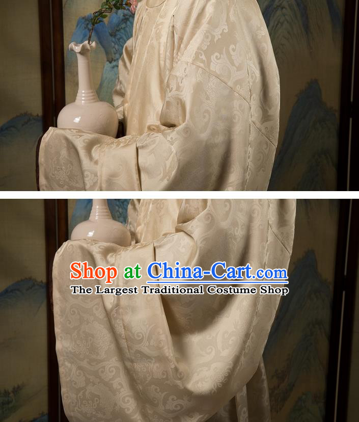 China Ancient Nobility Childe Hanfu Robe Traditional Song Dynasty Scholar Historical Costume for Men