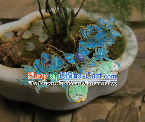 China Handmade Jadeite Butterfly Brooch Traditional Cheongsam Breastpin Ruby Accessories