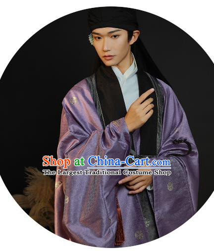 China Ancient Noble Childe Hanfu Clothing Traditional Ming Dynasty Male Historical Costume Full Set