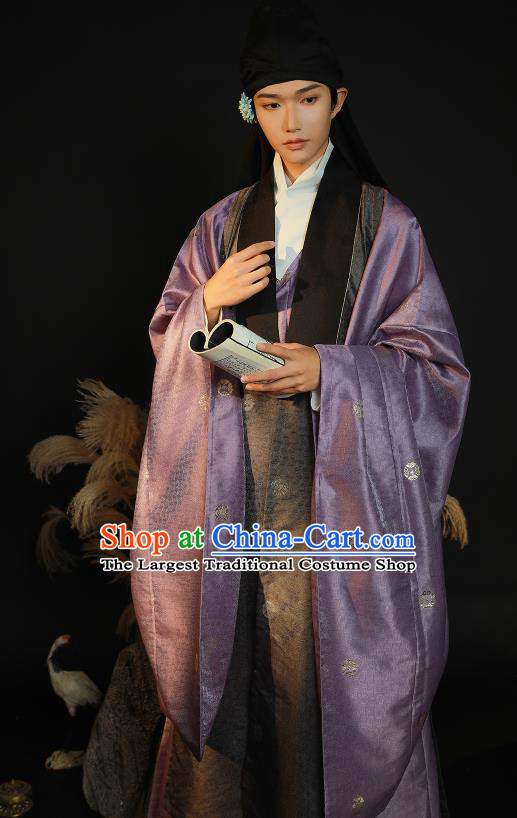 China Ancient Noble Childe Hanfu Clothing Traditional Ming Dynasty Male Historical Costume Full Set