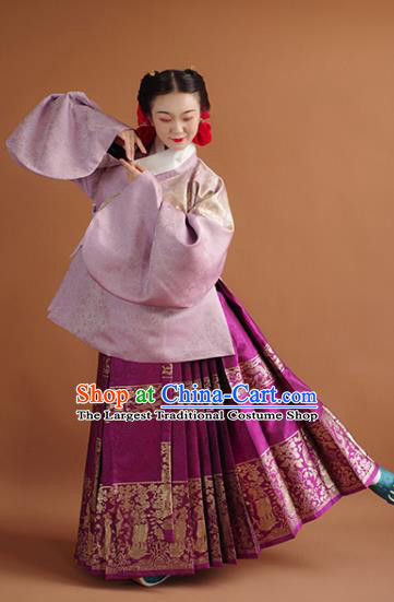 China Ming Dynasty Court Lady Hanfu Clothing Traditional Ancient Palace Beauty Costumes