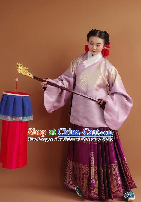 China Ming Dynasty Court Lady Hanfu Clothing Traditional Ancient Palace Beauty Costumes