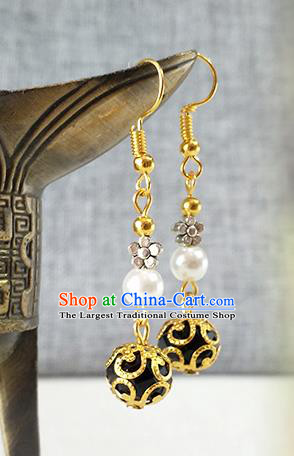 Chinese Classical Qin Dynasty Queen Ear Accessories Ancient Imperial Empress Mi Yue Earrings