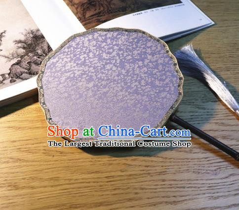 Handmade China Classical Dance Lilac Silk Fan Ancient Princess Palace Fan Traditional Court Fan