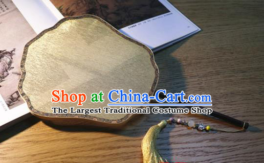 Handmade China Traditional Song Dynasty Beige Silk Fan Ancient Princess Fan Classical Dance Palace Fan