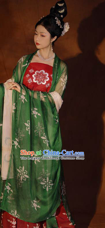 China Ancient Palace Beauty Hanfu Clothing Traditional Tang Dynasty Princess Gao Yang Historical Costumes Full Set