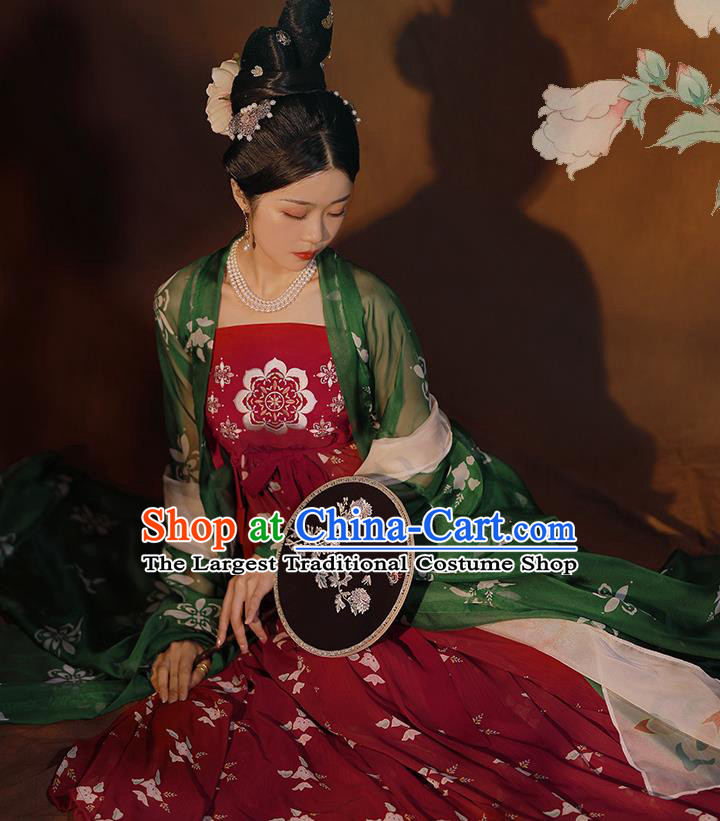China Ancient Palace Beauty Hanfu Clothing Traditional Tang Dynasty Princess Gao Yang Historical Costumes Full Set