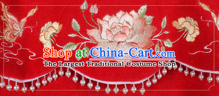 China Ancient Imperial Consort Red Cape Clothing Traditional Ming Dynasty Noble Mistress Costume