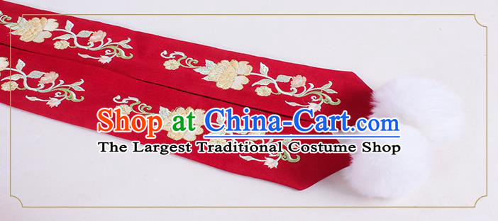 China Ancient Imperial Consort Red Cape Clothing Traditional Ming Dynasty Noble Mistress Costume