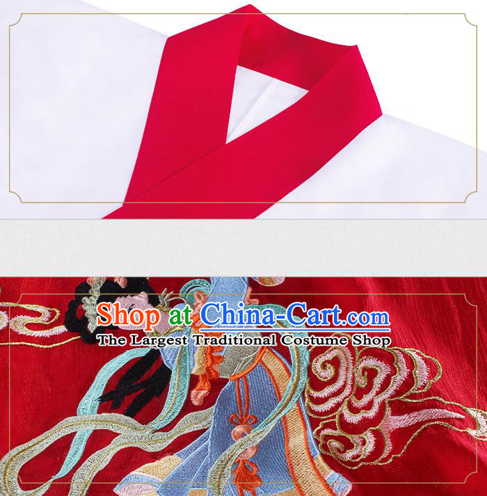 China Traditional Jin Dynasty Court Princess Historical Clothing Ancient Goddess Embroidered Hanfu Dress Apparels