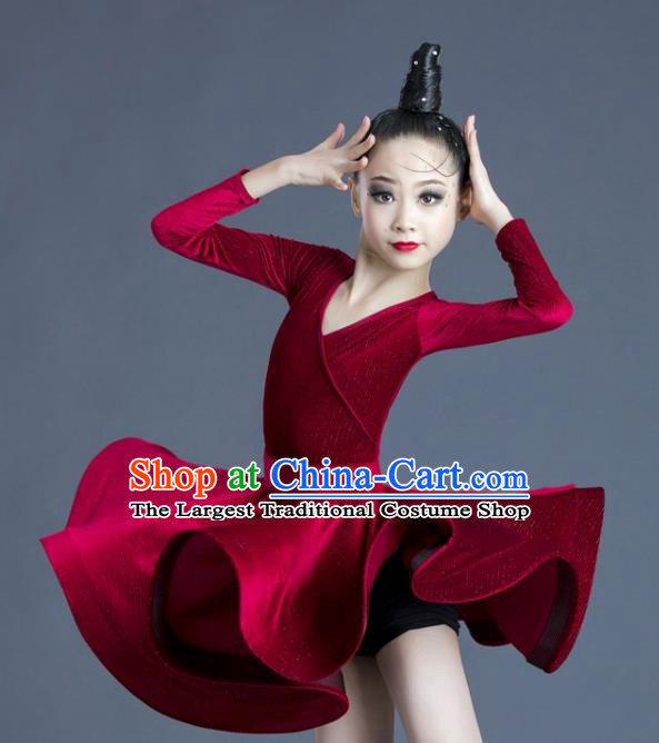 Professional Dance Costume Top Modern Dance Clothing Children Latin Dance Dress