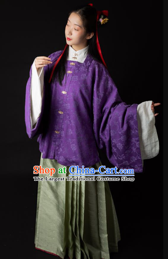 China Traditional Ming Dynasty Patrician Woman Clothing Ancient Noble Beauty Hanfu Costumes Full Set