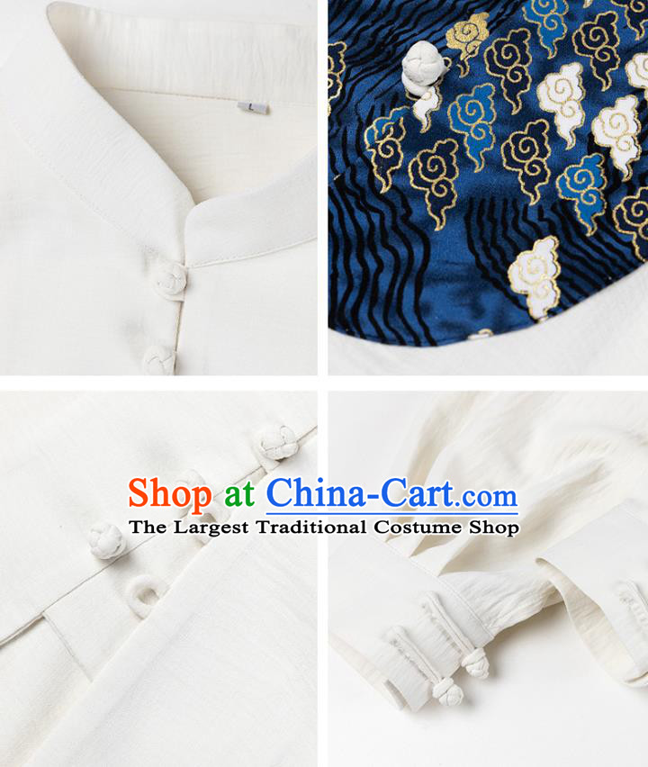 China Woman Tai Ji Performance White Silk Uniforms Traditional Martial Arts Costumes Kung Fu Clothing