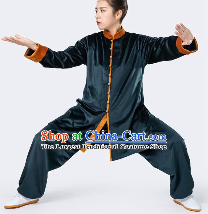 China Winter Woman Kong Fu Training Uniforms Traditional Martial Arts Competition Costumes
