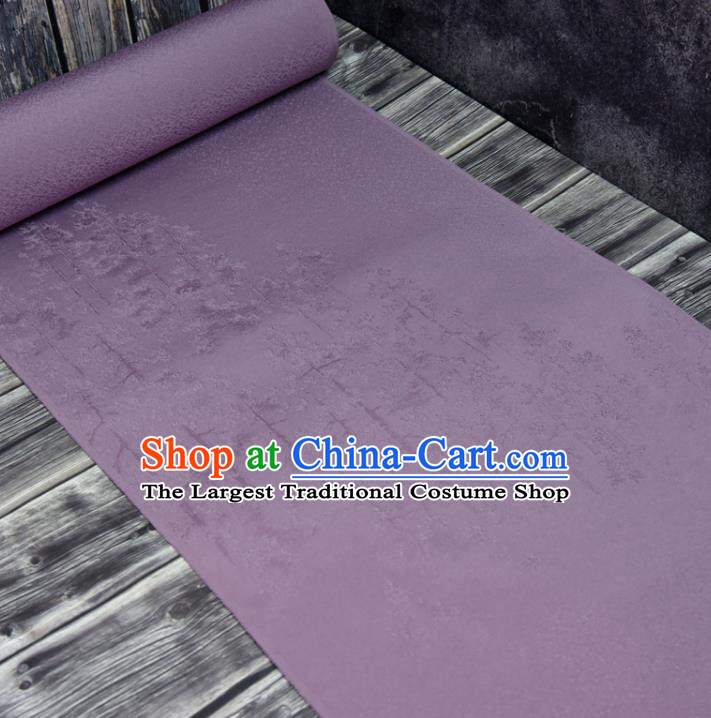 Asian Japan Classical Pattern Brocade Tapestry Traditional Japanese Kimono Violet Silk Fabric