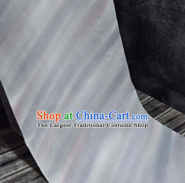 Traditional Asian Japan Classical Wafuku Grey Cloth Material Japanese Kimono Pure Silk Fabric