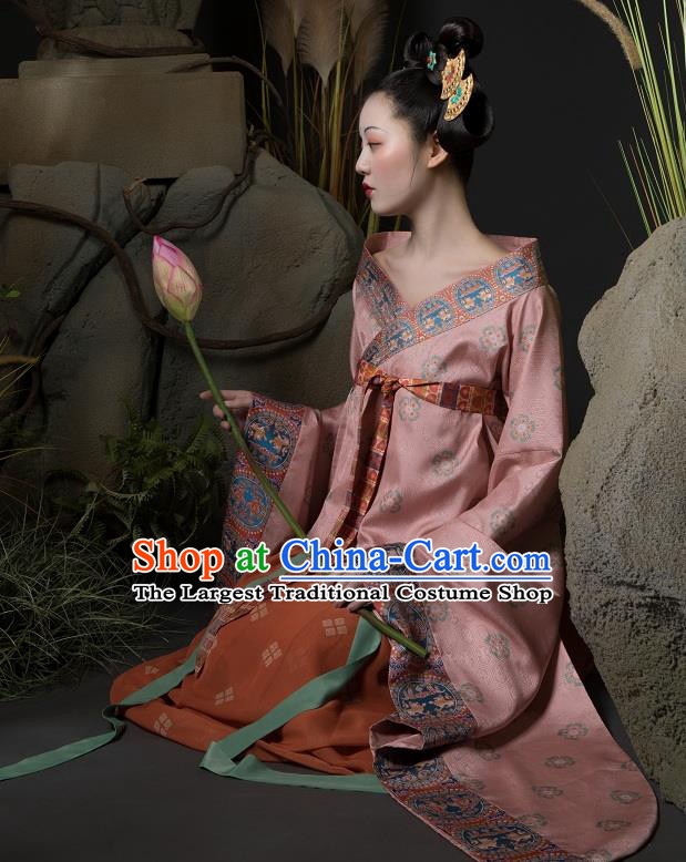 China Ancient Royal Princess Hanfu Dress Traditional Southern and Northern Dynasties Court Lady Historical Costumes Complete Set