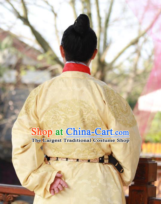 Ancient Chinese Emperor Embroidered Costume Traditional Ming Dynasty Royal King Historical Clothing for Men