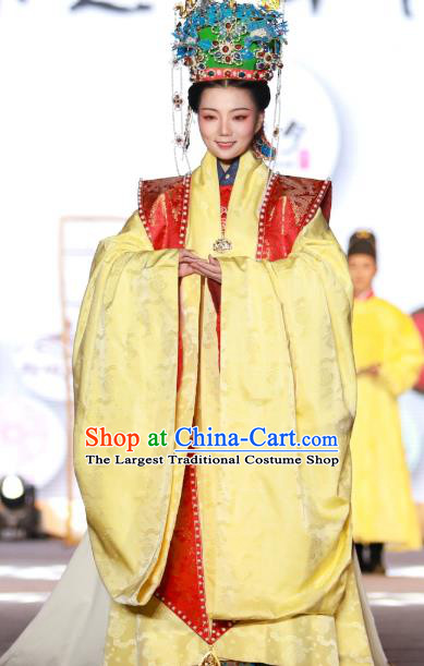 Ancient Chinese Empress Embroidered Wedding Clothing Traditional Ming Dynasty Court Queen Historical Costumes Complete Set