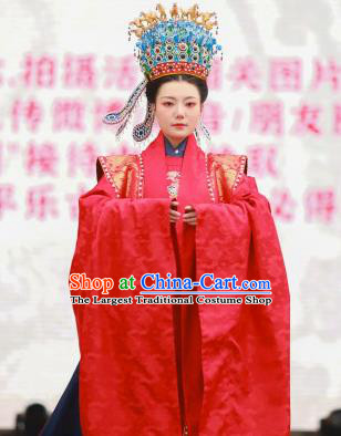Chinese Ancient Empress Wedding Red Clothing Traditional Ming Dynasty Court Queen Historical Costumes Full Set