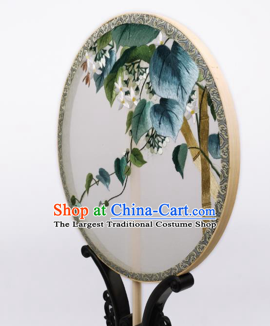 China Traditional Song Dynasty Palace Fan Classical Dance Silk Fan Embroidered Circular Fan