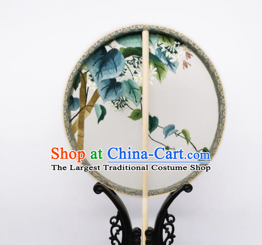 China Traditional Song Dynasty Palace Fan Classical Dance Silk Fan Embroidered Circular Fan