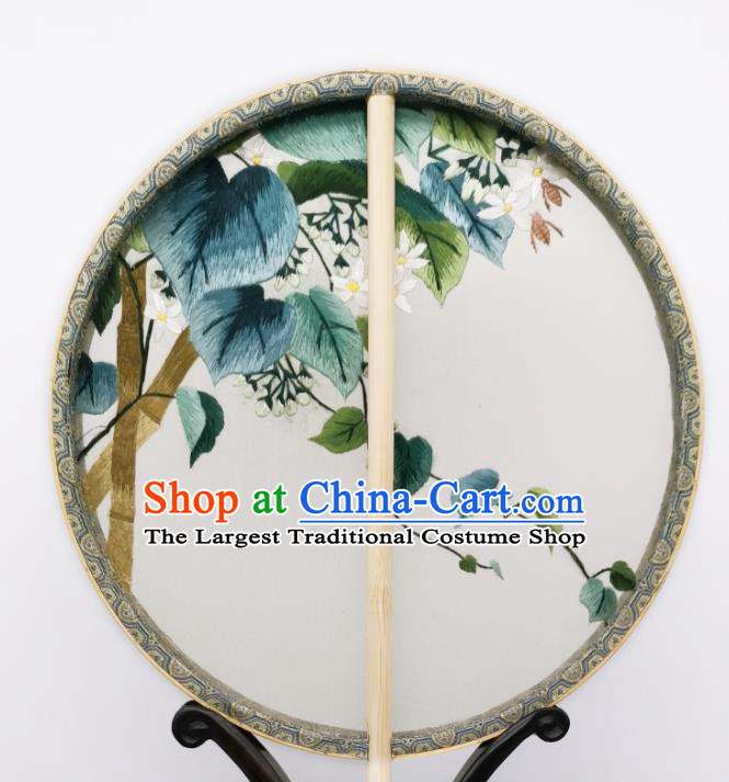 China Traditional Song Dynasty Palace Fan Classical Dance Silk Fan Embroidered Circular Fan