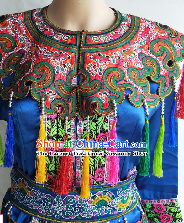 Chinese Guizhou Miao Ethnic Folk Dance Costumes Traditional Miao National Minority Stage Performance Clothing