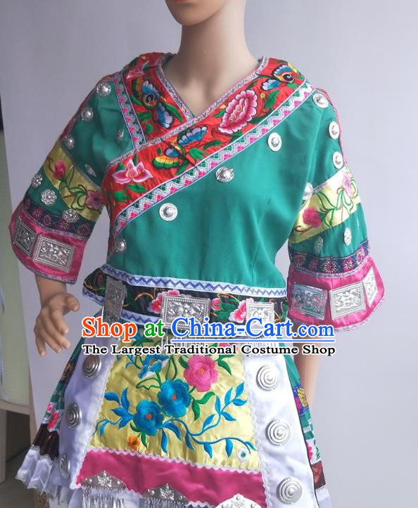 Chinese Dong Ethnic Folk Dance Costumes Traditional Miao National Minority Stage Performance Clothing