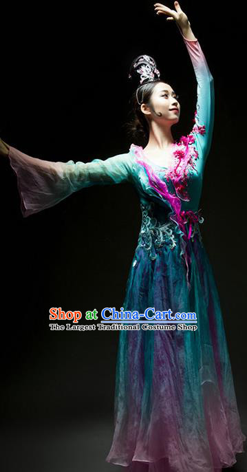 China Woman Solo Dance Umbrella Dance Dress Classical Dance Stage Performance Clothing
