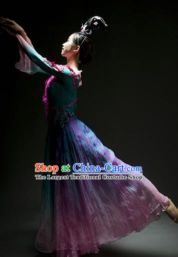 China Woman Solo Dance Umbrella Dance Dress Classical Dance Stage Performance Clothing